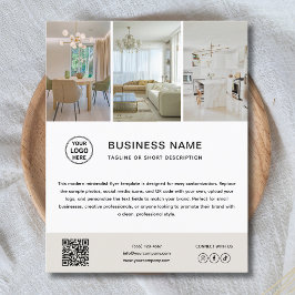 Anpassad logotyp Foto Minimalistisk företagsflyer Flygblad