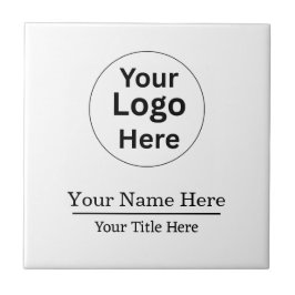 Anpassad logotyp Foto Namn Enkel Minimalistisk Kakelplatta