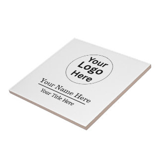 Anpassad logotyp Foto Namn Enkel  Minimalistisk Kakelplatta