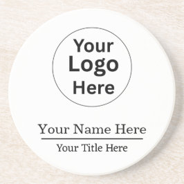 Anpassad logotyp Foto Namn Enkelt  Minimalistisk Underlägg