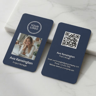 Anpassad logotyp foto QR-kod Visitkort