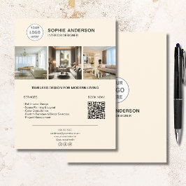 Anpassad logotyp Foto QR Kräm Professionell Företa Reklamblad