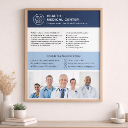 Anpassad logotyp Foto QR Sjukvårdsklinik Läkare Poster
