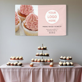 Anpassad logotyp foto rosa bageri företag