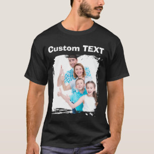 Anpassad logotyp fototräja familj gåva tee logotyp