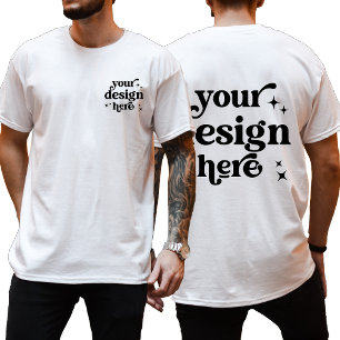 Anpassad logotyp framtill och baktill t shirt