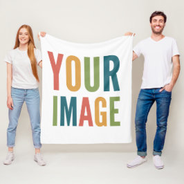 Anpassad logotyp här | Lägg till din egen design Fleecefilt