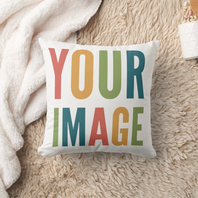 Anpassad logotyp här | Lägg till din egen design Kudde (Filt)