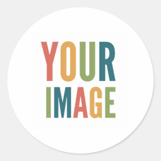 Anpassad logotyp här | Lägg till din egen design Runt Klistermärke