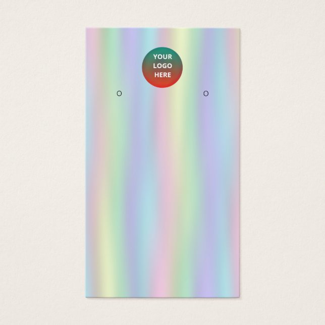 Anpassad Logotyp Holografisk Abstrakt - avläsning Visitkort (Framsidan)