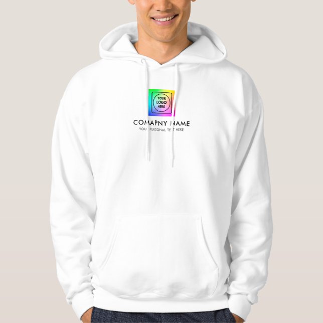 Anpassad logotyp hoodie för personal med logotyp f (Framsida)