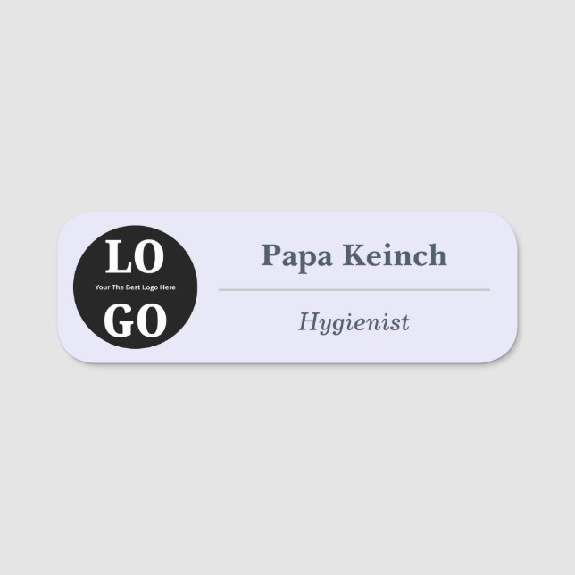 Anpassad logotyp Hygienist Personal Klinik Magneti Namnbricka (Framsida)