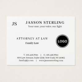 Anpassad Logotyp Jurist Visitenkort Visitkort
