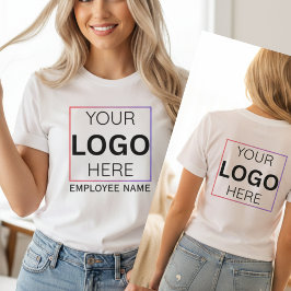 Anpassad logotyp med anställdas namn | Personlig p T Shirt