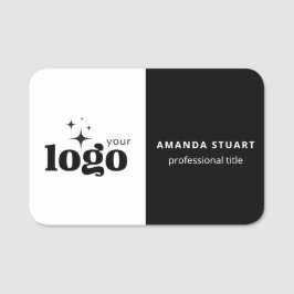 Anpassad logotyp medarbetare magnetisk eller säker namnbricka
