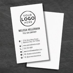 Anpassad logotyp Minimal Modern Vertikal Visitkort