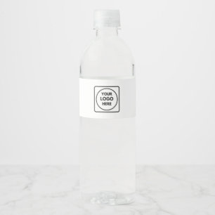 Anpassad logotyp   Minimalistisk modern företagsva Vattenflaska Etikett
