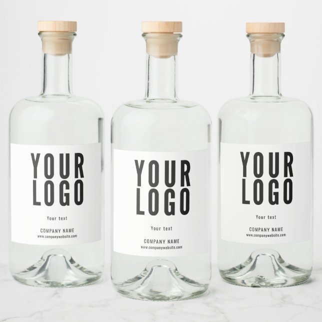 Anpassad logotyp Minimalistisk Spritflaskor Etikett (Flaskor)