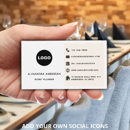 Anpassad logotyp Minimalistiska sociala medier-iko Visitkort