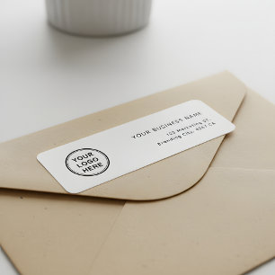 Anpassad logotyp Modern företags returadress Etikett