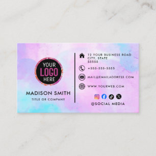 Anpassad logotyp modern minimalistisk social media visitkort