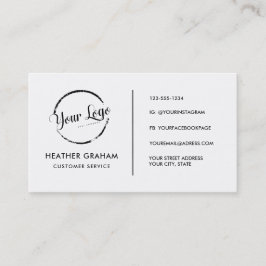 Anpassad logotyp modern minimalistisk social media visitkort