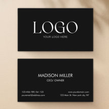 Anpassad logotyp Modern minimalistisk svart vit