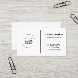 Anpassad logotyp Modern minimalistisk vit eller va Visitkort