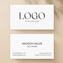 Anpassad logotyp Modern minimalistisk vit