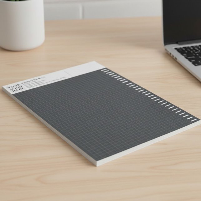 Anpassad logotyp, Mörkt tekniskt rutat block (premium engineering computation pad integrates your business logo onto every sheet)