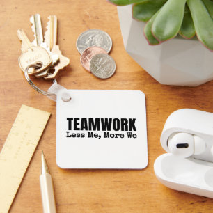 Anpassad Logotyp Motivational Teamwork Business Nyckelring