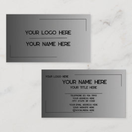 Anpassad logotyp Namn Minimalistisk Modern Profess Visitkort