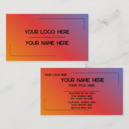 Anpassad logotyp Namn Minimalistisk Modern Profess Visitkort