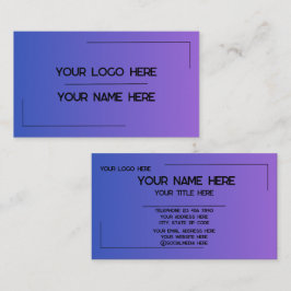 Anpassad logotyp Namn Minimalistisk Modern Profess Visitkort