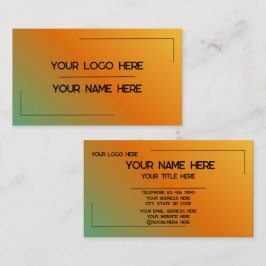 Anpassad logotyp Namn Minimalistisk Modern Profess Visitkort
