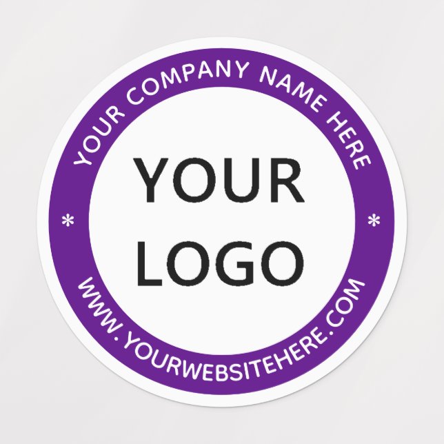 Anpassad logotyp Namn Webbplats Text Etiketter Din (Design 1)