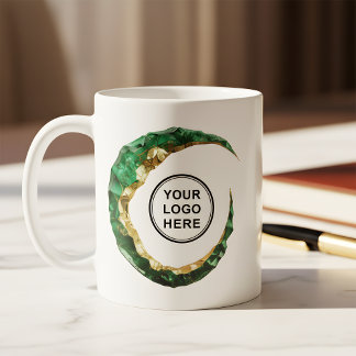 Anpassad logotyp och modern webbplats för marknads kaffemugg
