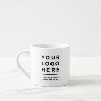 Anpassad logotyp och text Espressokopp Ingen minst
