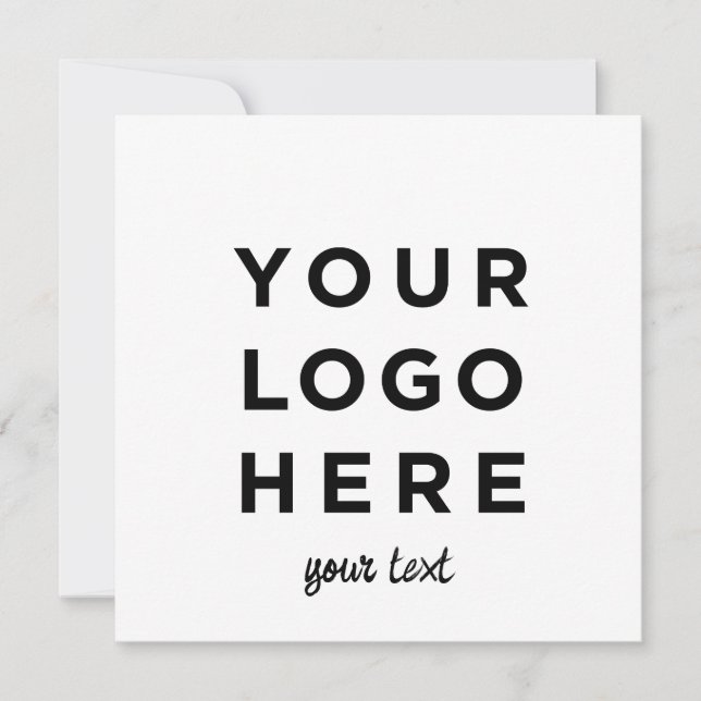 Anpassad logotyp och text manus fyrkantig inbjudni (Framsida)