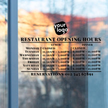 Anpassad logotyp Öppettider Lunch Middag Tider Res