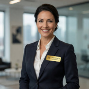 Anpassad logotyp professionell namnskylt namnbricka