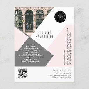 Anpassad logotyp QR-kod Foto Enkel Professionell Flygblad