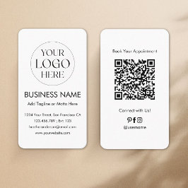Anpassad logotyp QR-kod Modern minimalistisk profe Visitkort