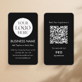 Anpassad logotyp QR-kod Modern minimalistisk profe Visitkort