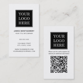 Anpassad logotyp QR-kod professionell Visitkort