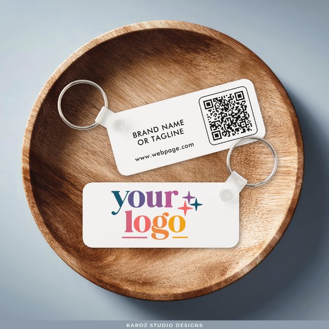 Anpassad logotyp QR-kod varumärkt  Nyckelring (Skapare uppladdad)