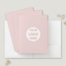 Anpassad Logotyp QR Sociala Medier Rosa Fickmapp