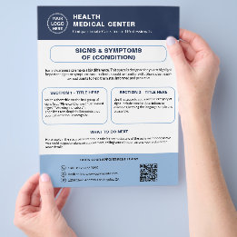 Anpassad logotyp Sjukvård Patientmedvetenhet Reklamblad
