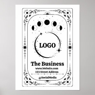 Anpassad Logotyp Tarot Celestial Zodiak Yoga Spa D Poster