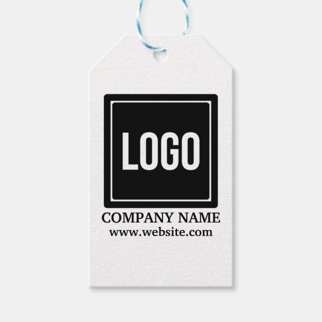 Anpassad logotyp/text Tote-väska Presentetikett (Framsidan)